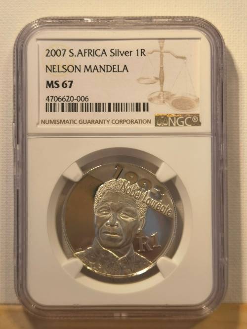 !!!!!!!! R1 START !!!!!!! 2007 R1 - NELSON MANDELA - MS67 BY NGC